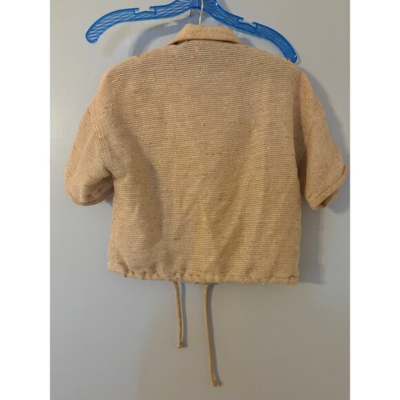 Vintage Tan Beige Nan Scott Tweed Button Up Shirt Best Fits Small - Picture 2 of 5